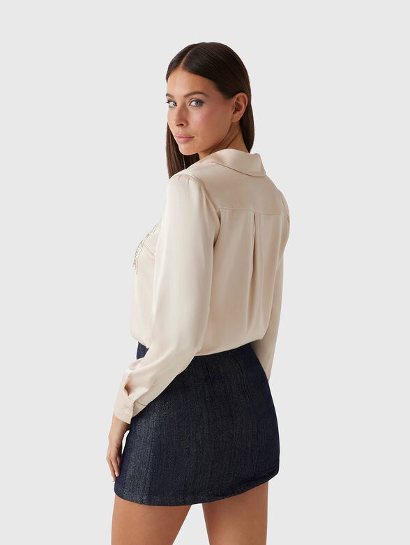 Black shirt with accent pockets - 3