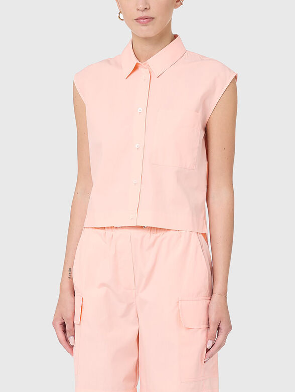 Sleeveless shirt in pink - 0