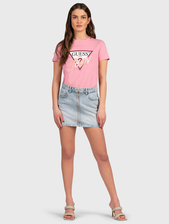 ICON black cotton T-shirt with logo print - 2