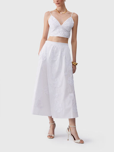 Black cotton pleated skirt - 4