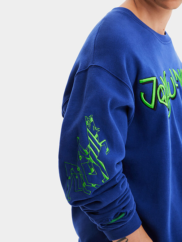 MILO blue sweatshirt with accent embroidery - 3