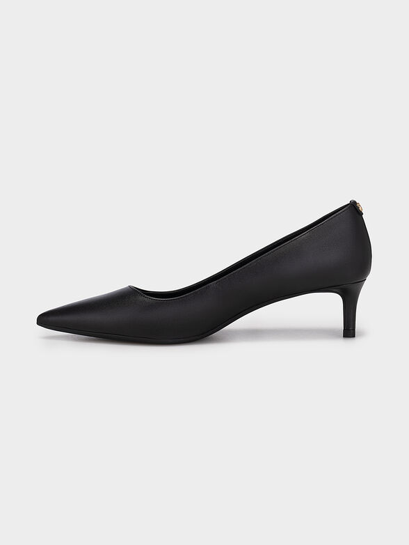 ALINA black leather heeled shoes - 4