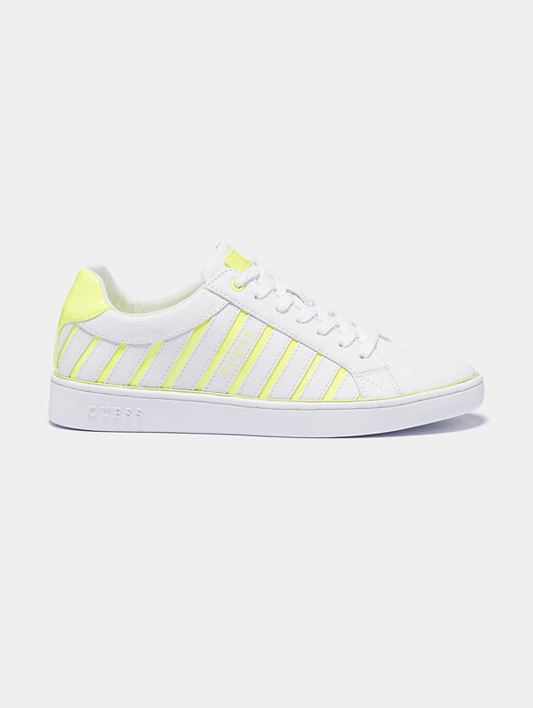 BOLIER White sneakers with neon inserts - 1