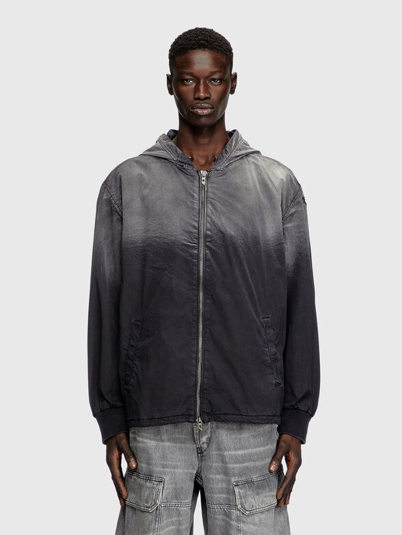 Hooded jacket with logo - 0