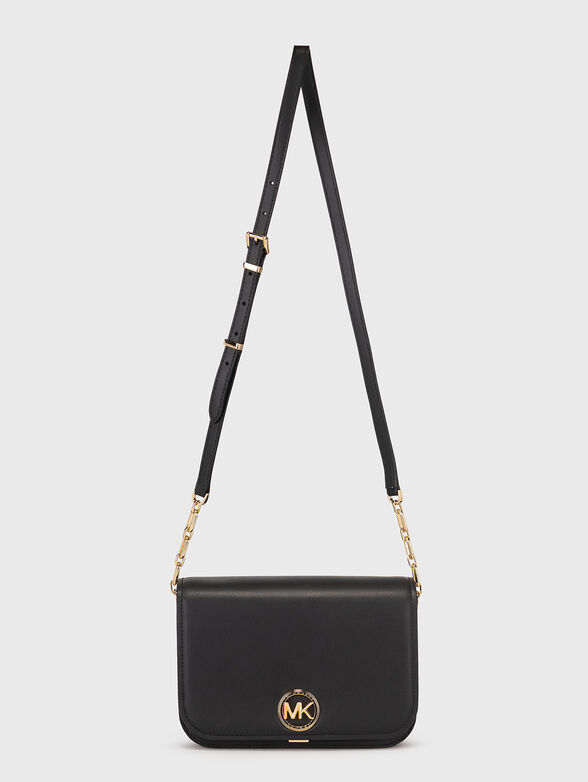Black leather crossbody bag - 2