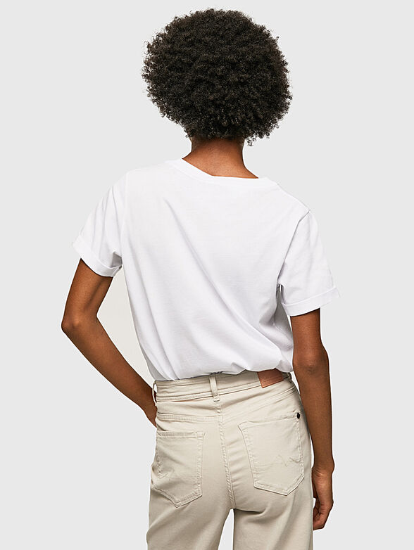 NICOLE white T-shirt with print - 3