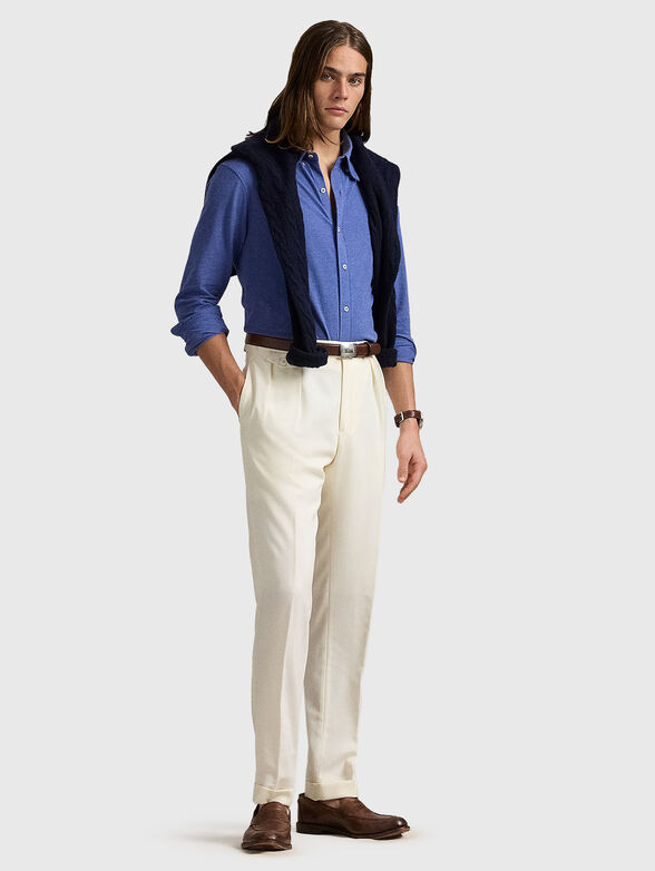 Cotton shirt with embroidered logo - 2