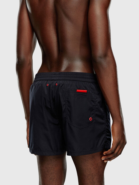 Logo accent swim shorts in black  - 2