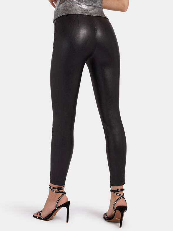 PRISCILLA black faux leather leggings - 2