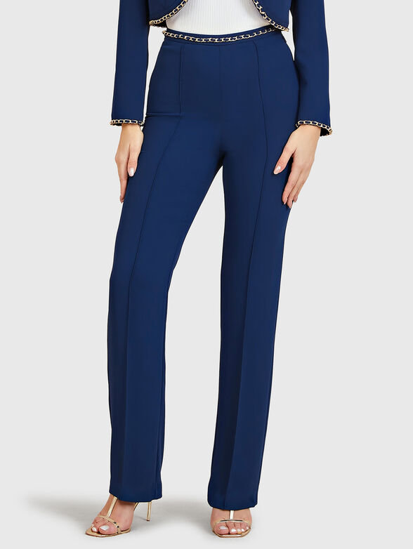 NAUSICA blue trousers with metal accent - 1