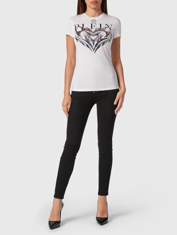  SEXY PURE T-shirt with print and rhinestones - 2