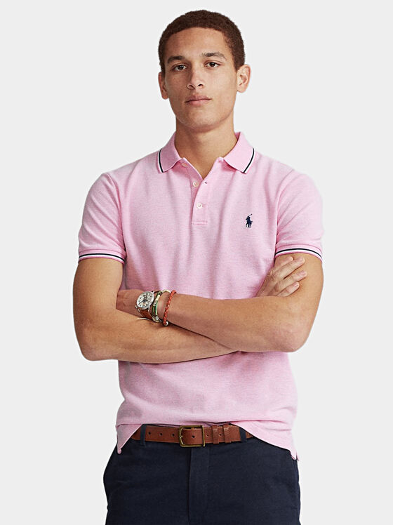 Поло-шърт в розов цвят - 1