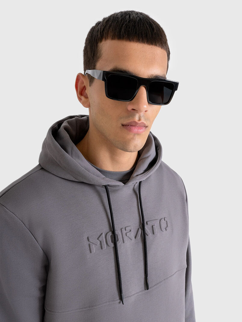 Sweatshirt with embossed logo accent - 3