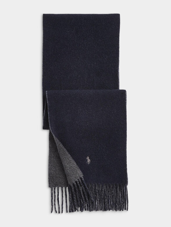 Reversible scarf with logo embroidery - 1