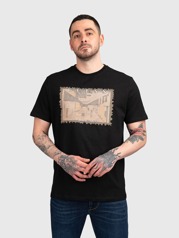 Cotton T-shirt with a graphic print - 1