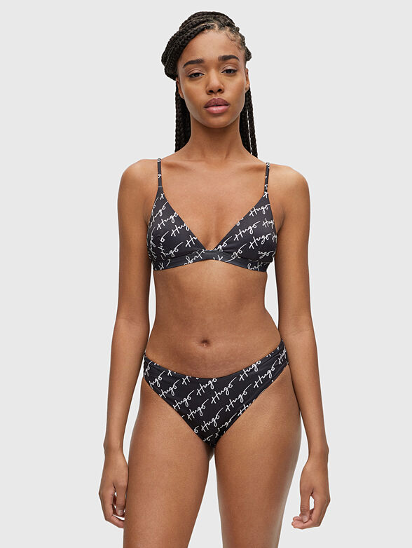 Bikini bottom with logo motifs - 0