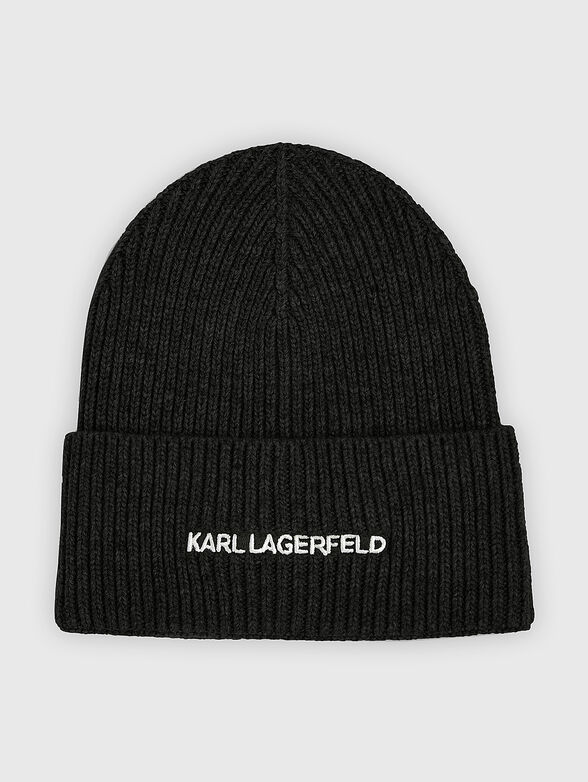 Black knitted hat  - 1
