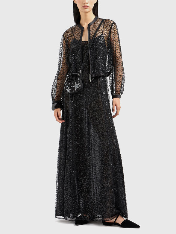 Sheer jacket with sequins - 1