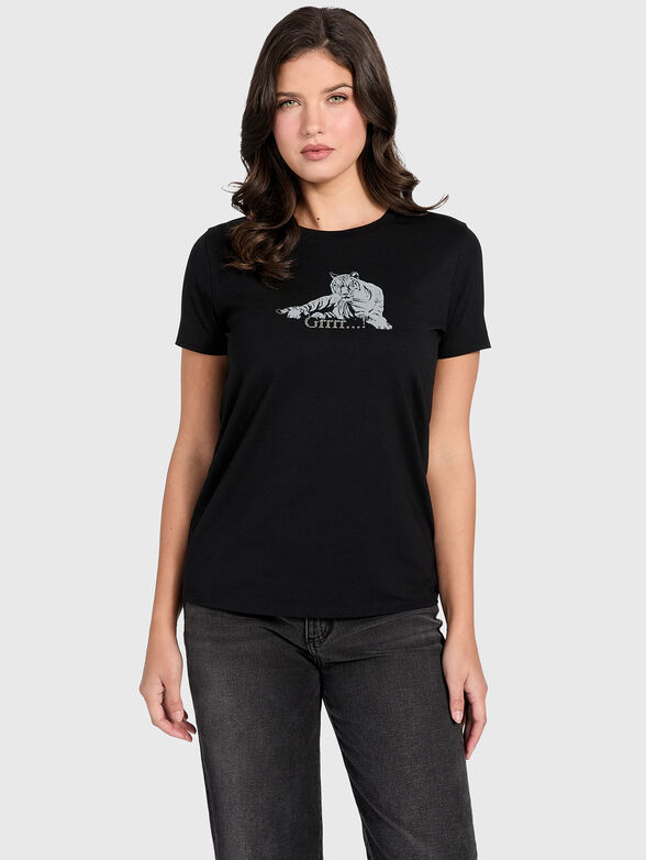 T-shirt with contrasting print - 1