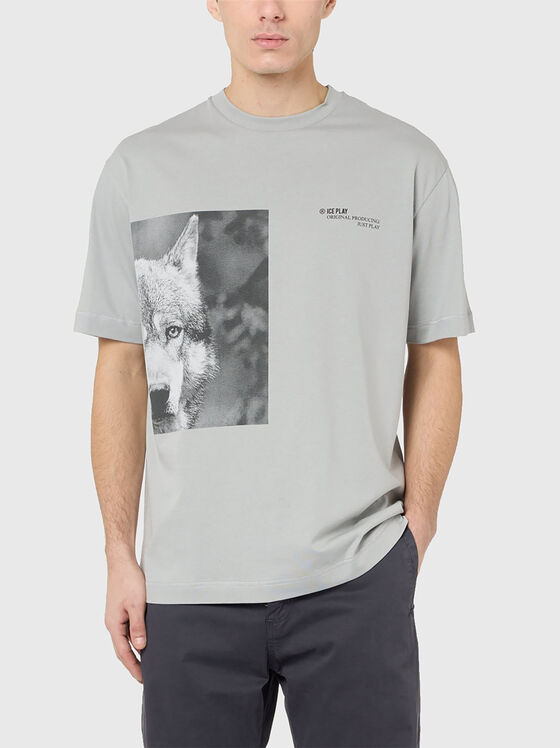 Gray cotton t-shirt  - 1