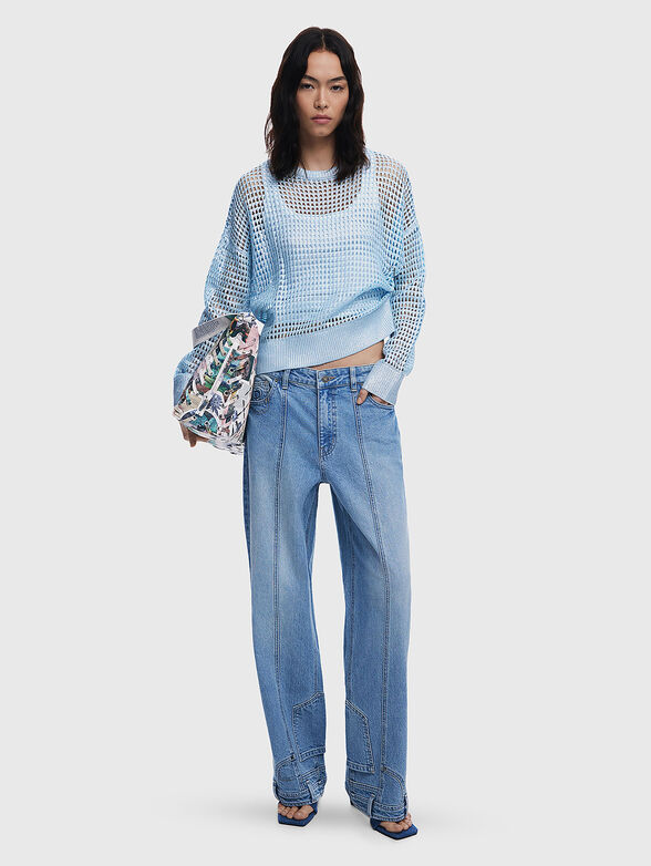 Metallic openwork sweater  - 2