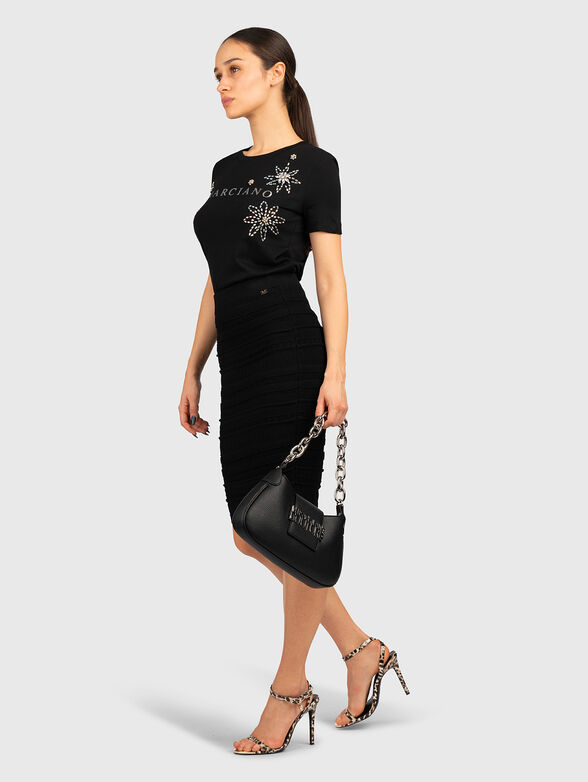 JENNIFER black T-shirt with rhinestones - 2