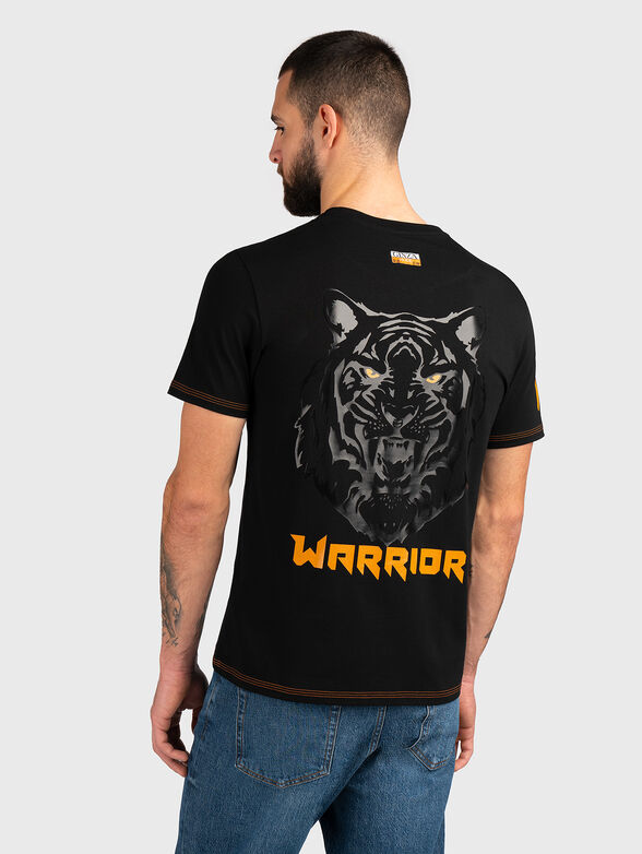 Black t-shirt with tiger prints  - 2