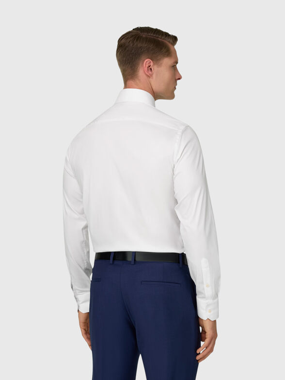 White shirt in cotton blend  - 3