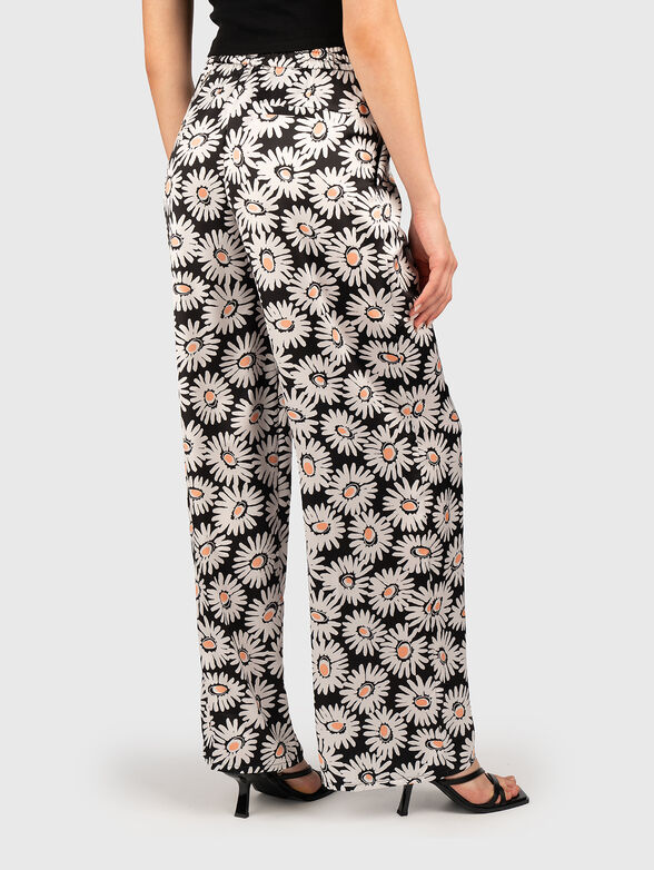 HASONI straight trousers with floral print - 2