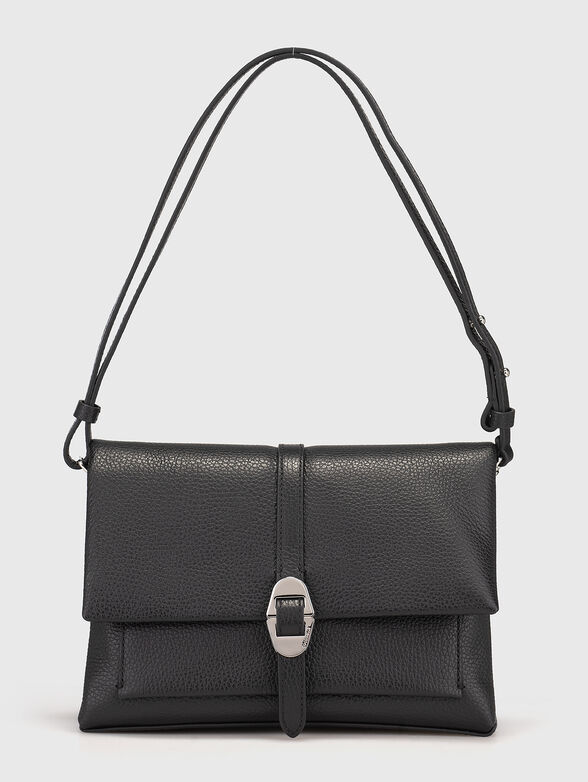 Beige leather shoulder bag - 1