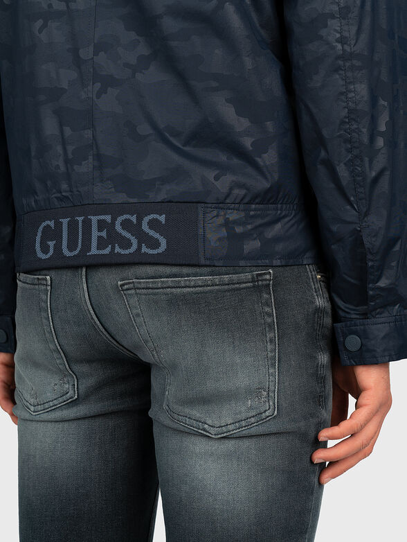 Biker jacket with camouflage print - 5