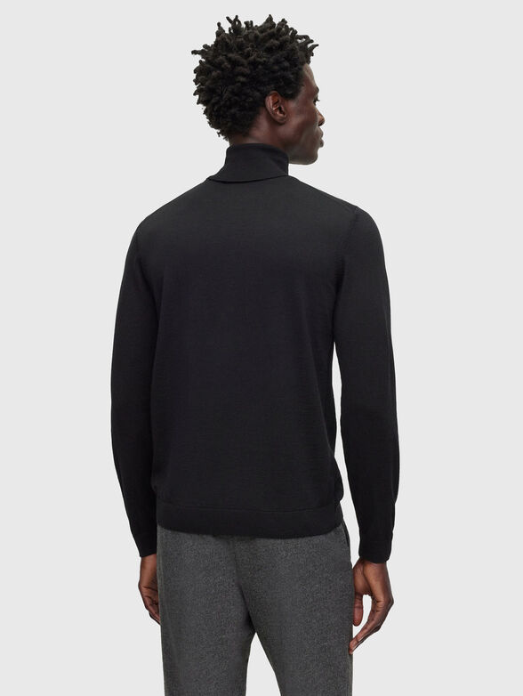 MUSSO-P polo neck slim sweater in gray color - 3