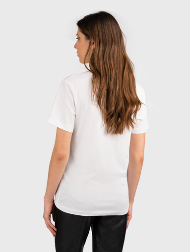 Black T-shirt with logo print - 3