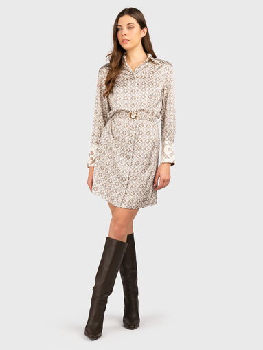 VERONICA mini dress with waist belt - 5