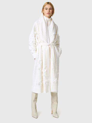 Wool-blend coat in white - 5