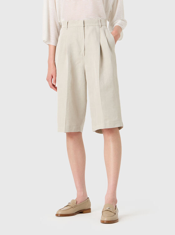 Linen-blend shorts - 1