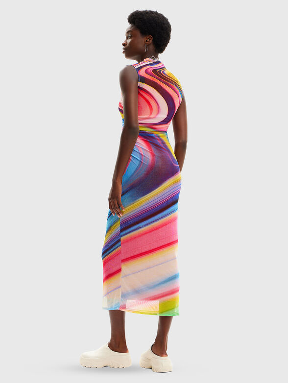 Sleeveless dress with accent print - 2