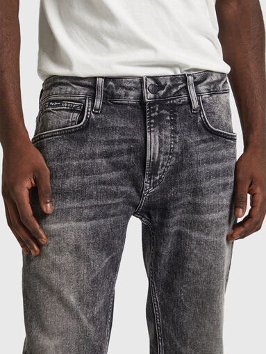 Grey jeans with washed effect - 4