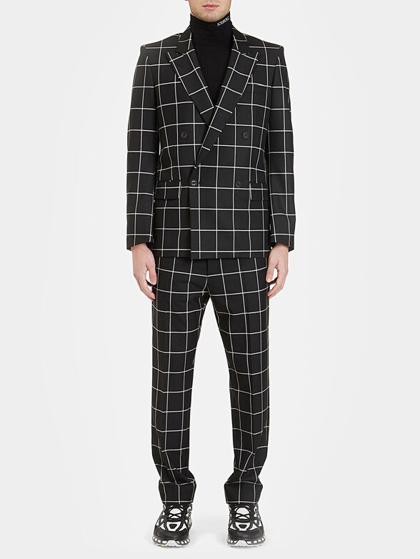 Checkered pants with drawstrings - 4
