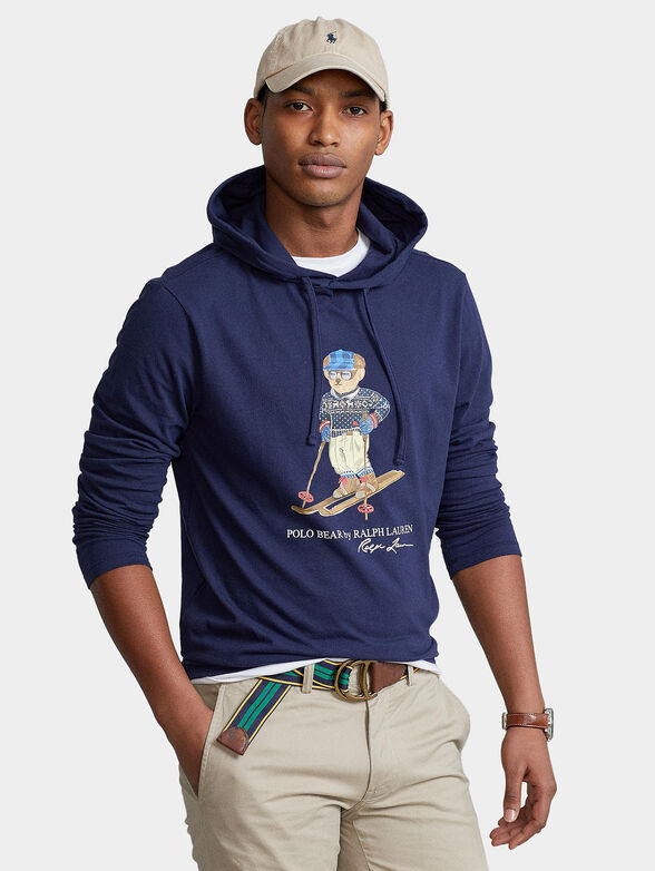 Hooded blouse with POLO BEAR print - 1