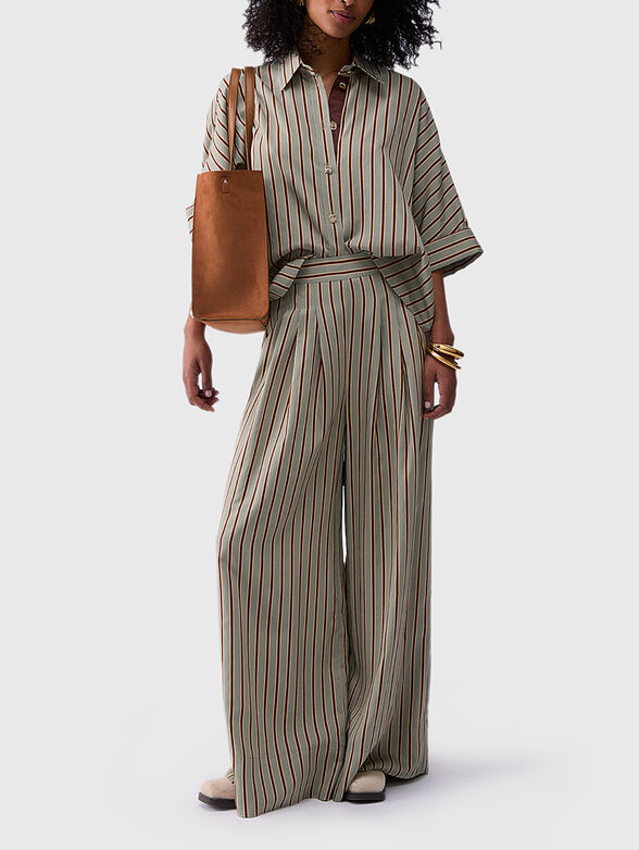 Striped viscose blend shirt - 2