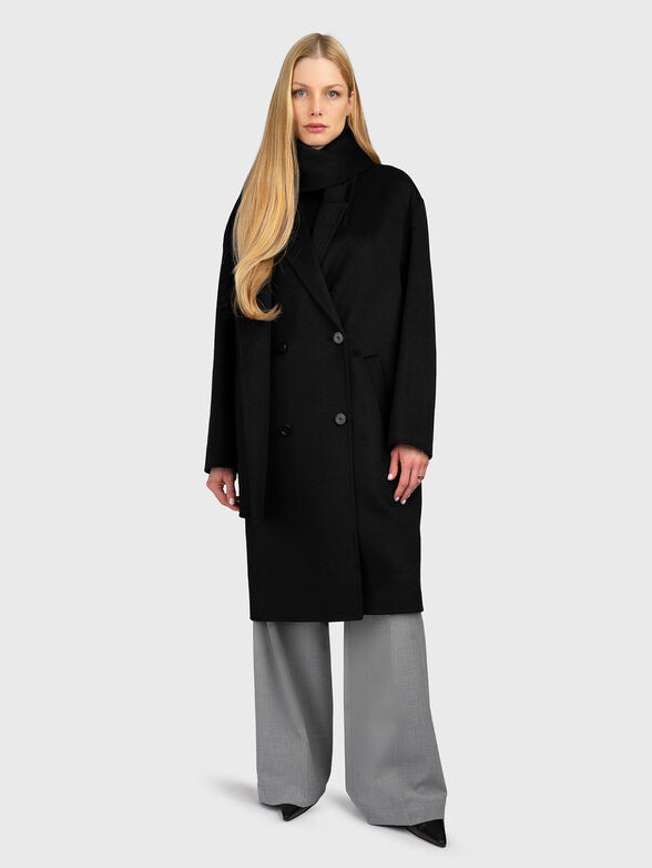 Wool blend coat with double-breasted fastening - 1