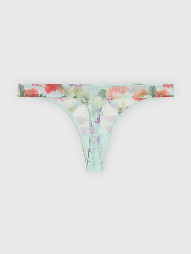 DAHLIA G-string with contrasting floral motifs - 5