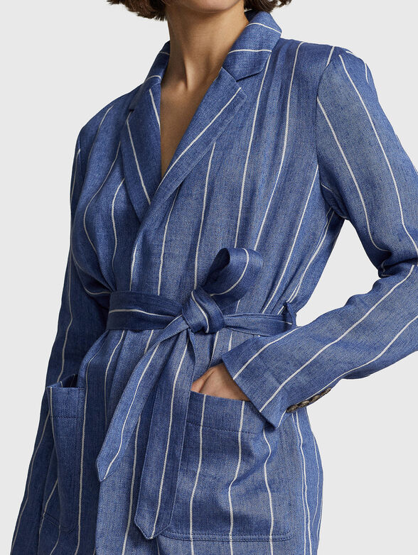 Jacket in cotton blend with belt - 4