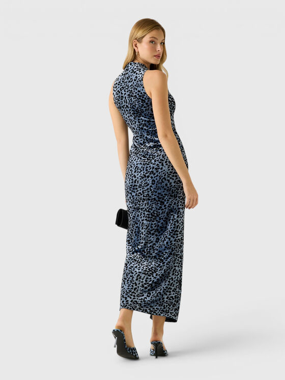 AVA long dress with a velvet effect - 2