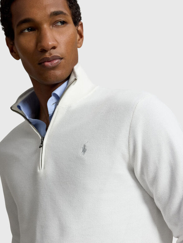 White cotton sweatshirt - 4