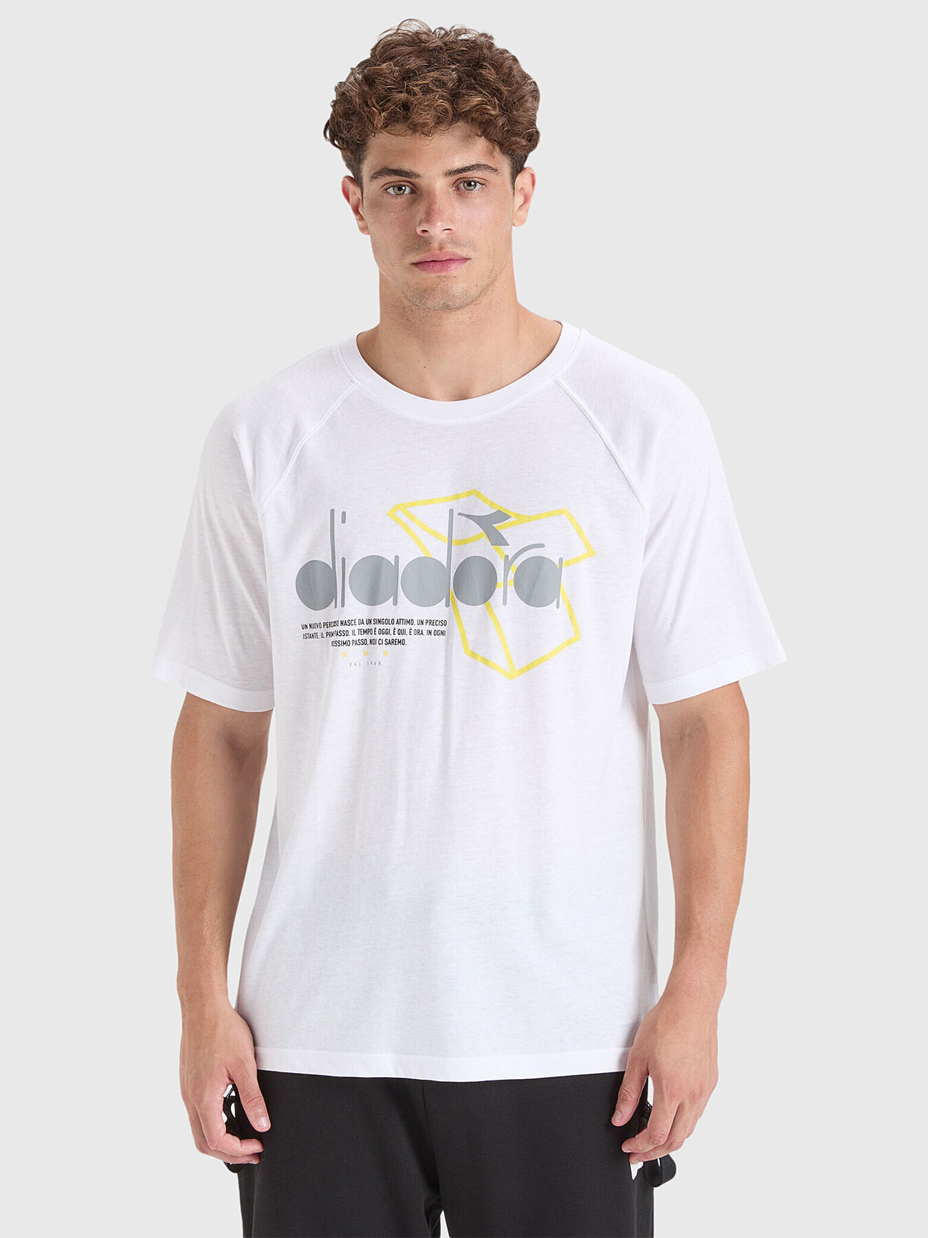 T shirt with logo print brand DIADORA Globalbrandsstore en