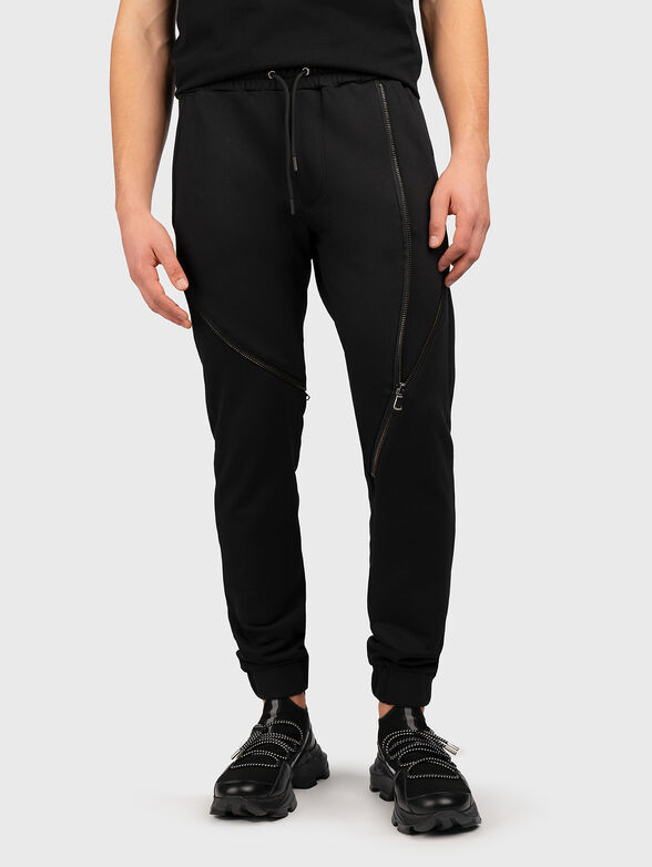 Sports trousers with accent zips - 1