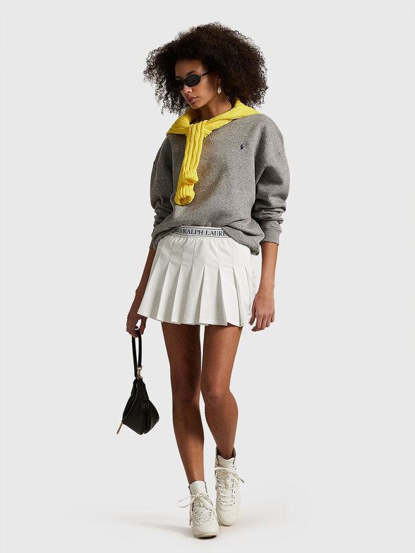 Piqué mesh pleated skort - 4