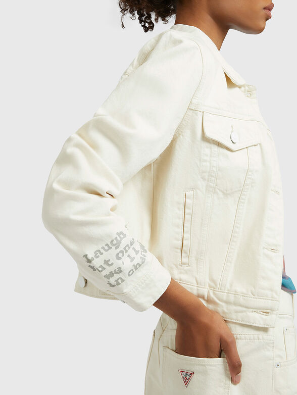 STEVIE denim jacket with print - 3